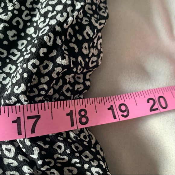 ANTHRO Maeve Long-Sleeve Faux-Wrap Dress Leopard Print XL - Picture 9 of 10